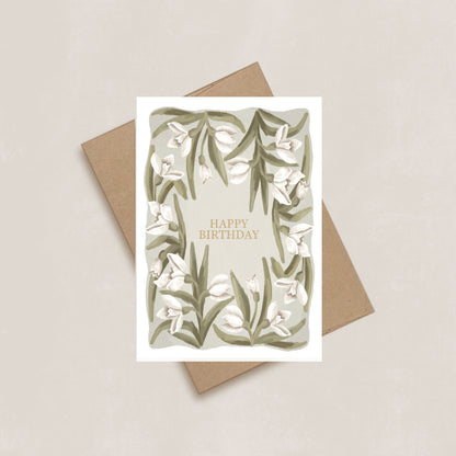 Snowdrops Birthday Card | January Birth Flower