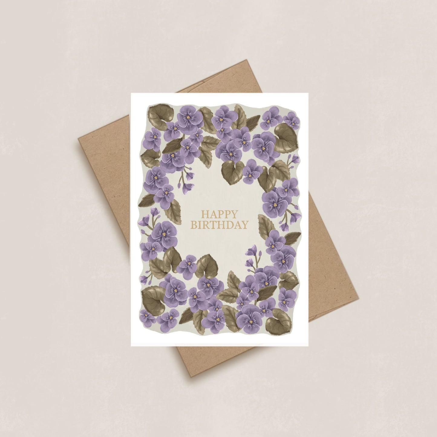 Violets Birthday Card | February Birth Flower