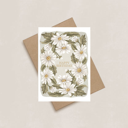 Daisies Birthday Card | April Birth Flower