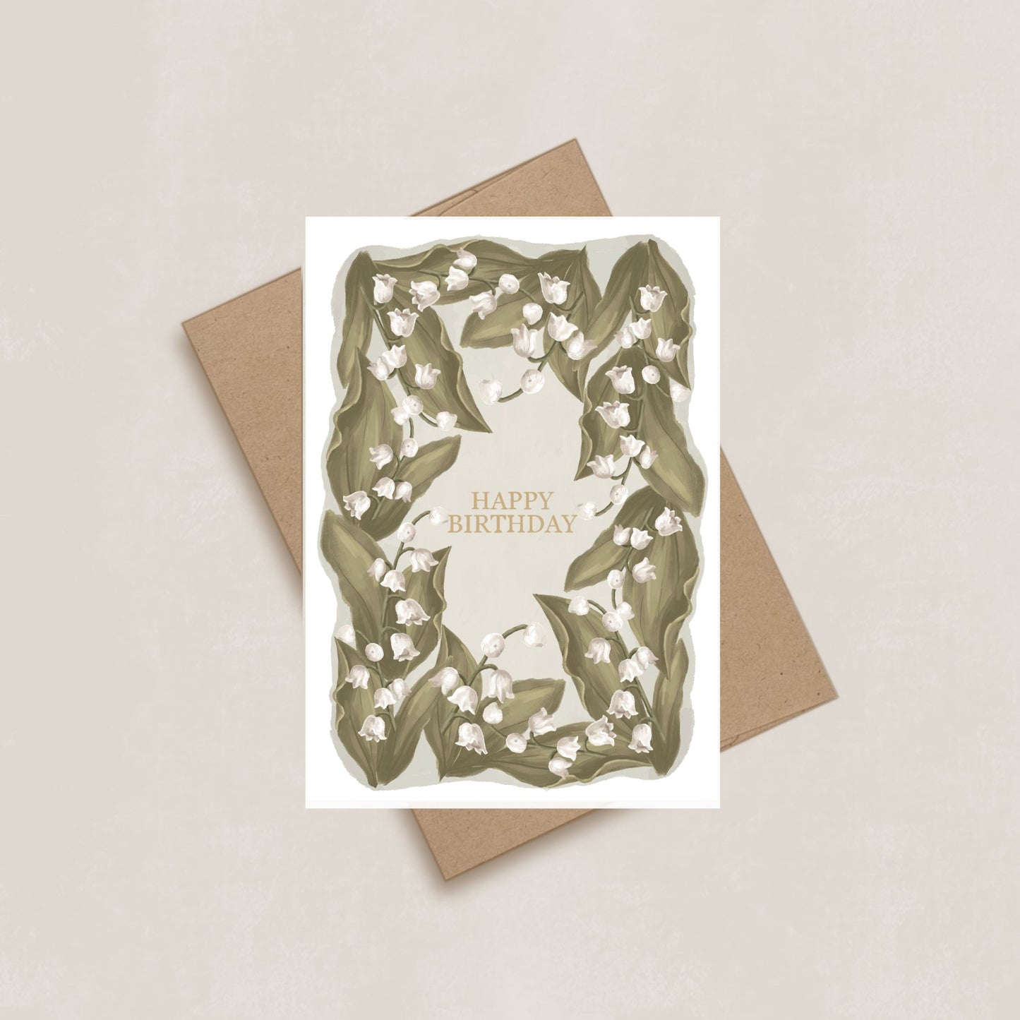 Lilies of the Valley Birthday Card | May Birth Flower