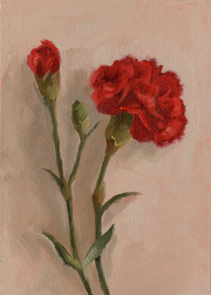 Red Carnations - Original Painting