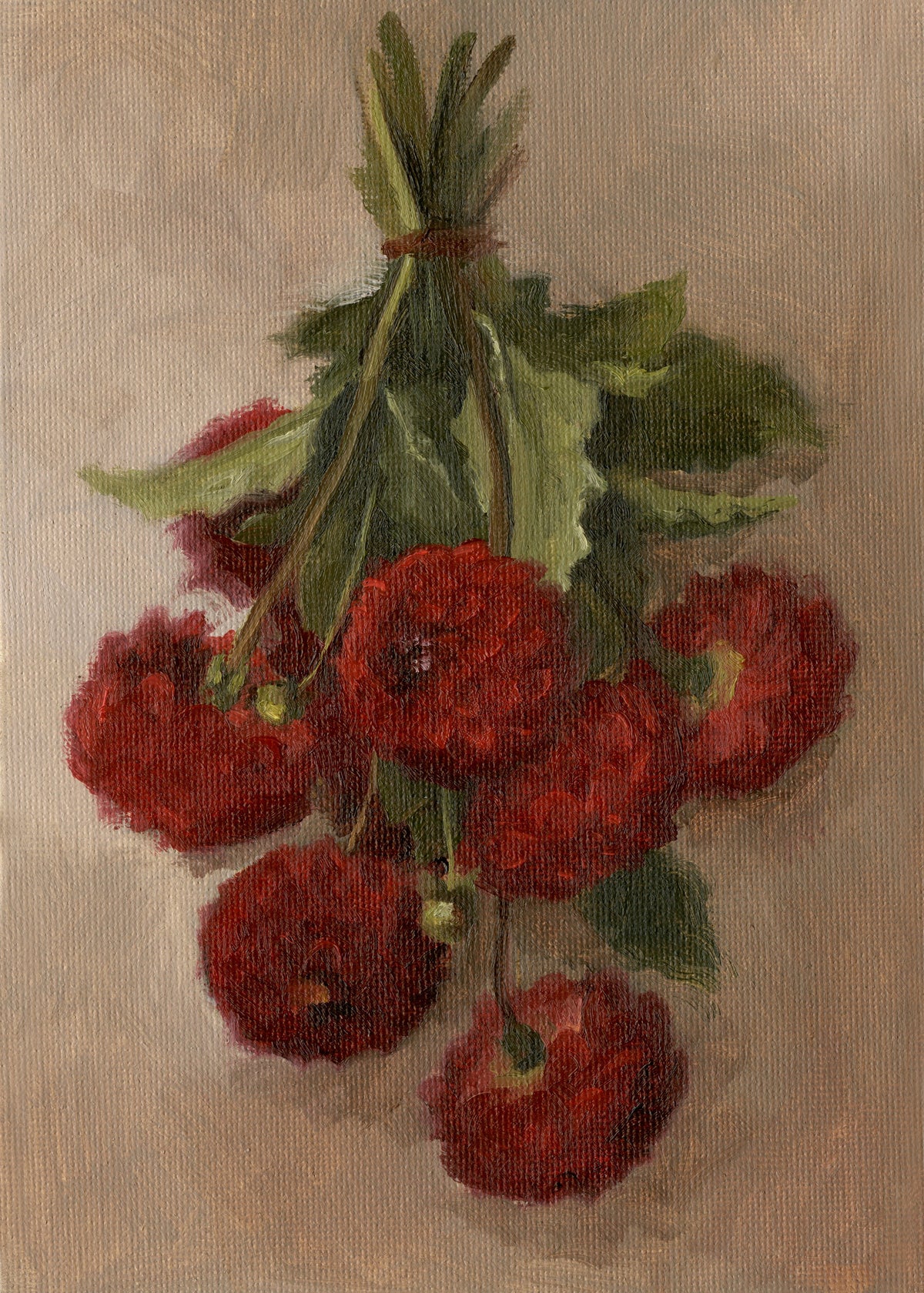 Hanging Dahlias - Original Painting