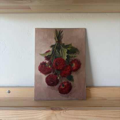 Hanging Dahlias - Original Painting