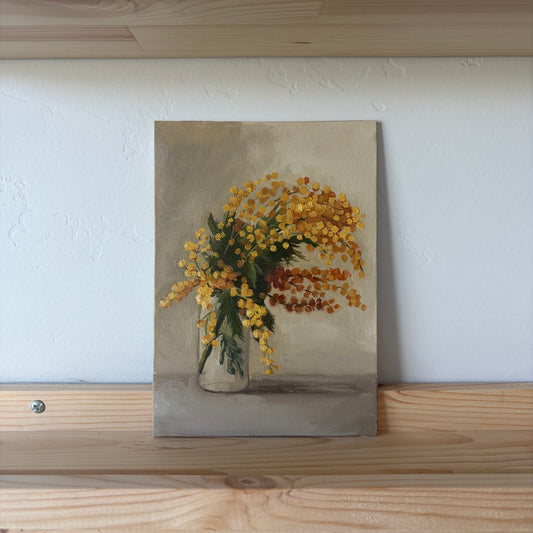 Mimosa Still Life - Original Painting