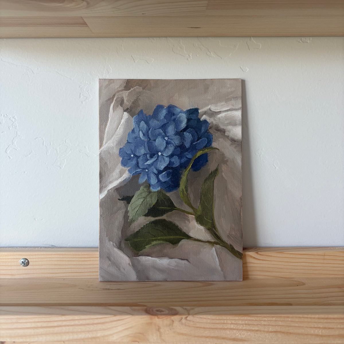 Hydrangea on Fabric - Original Painting