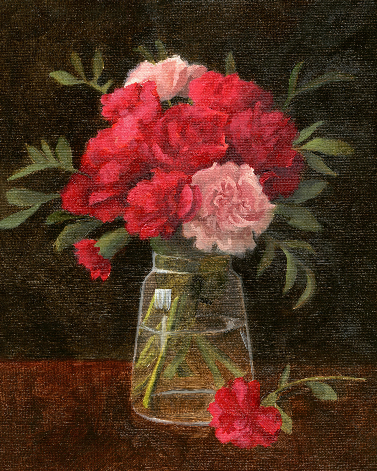 Carnations Still Life - Original Painting