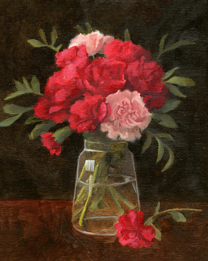 Carnations Still Life - Original Painting